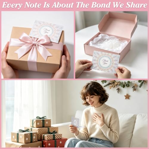 ARTLYMERS Thank You Cards with Envelopes & Sticker, Glossy 3.5"x5", 52 Pack