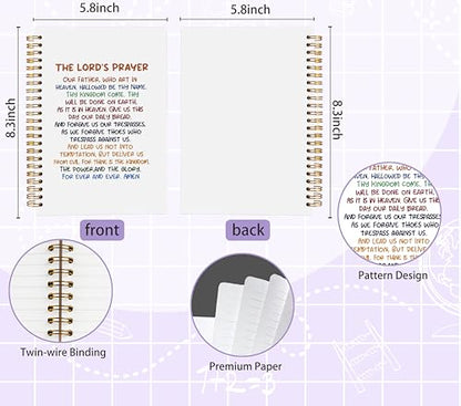 the Lord's Prayer Christian Notebook Journal 5.5x8.3, Our Father Prayer Bible Journaling Notebooks for Women Men Note Taking, Religious Hardcover Spiral Notebook - color: Prayer Blank Book 05