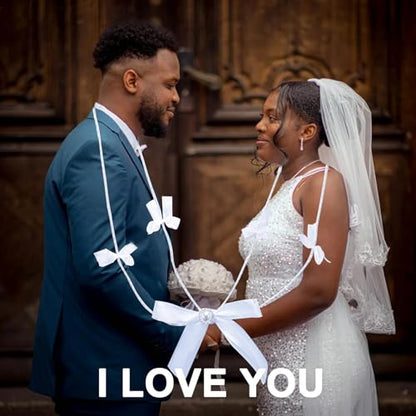 Wedding Lasso - Wedding Lasso Rope Catholicism Christian Wedding Ceremony,with 2 Pcs Prayer Beads，Bride and Groom Wedding Gift (Butterfly White) - color: Butterfly White