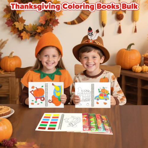 ZMLM 24 Pack Thanksgiving Coloring Books - Party Favors for Kids 4-8 - style: Thanksgiving