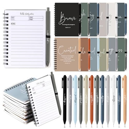 Kosiz 24 Sets Christian Notebook, Bible Study Prayer Pen, Boho - color: BOHO