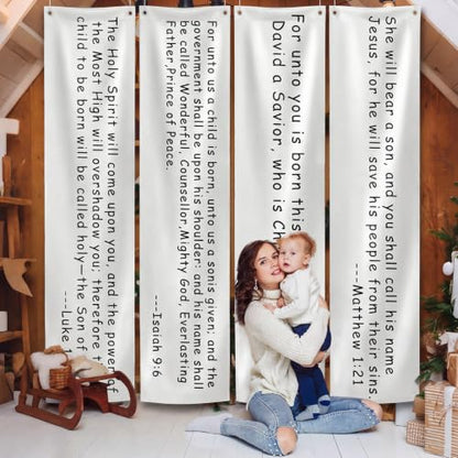 Irenare 4 pack Christmas Christian Nativity Backdrop for Church Wall