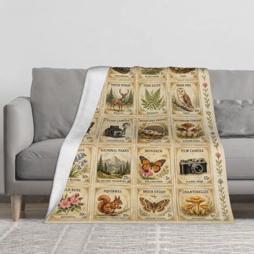 jerkboo Animals Throw Blanket Gift 50"x60" - color: Animals, size: 60"x50"