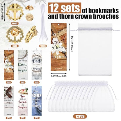 Supervitae 12 Set Crown of Thorns Lapel Pins Shepherd Staff John 3:16 Set - style: Crown of Thorns