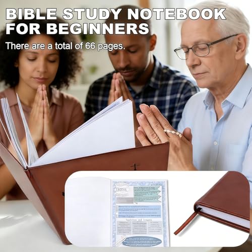 Bible Study Guides 66 Pages The Bible in a Year a 52-Week Study PU Leather - color: B