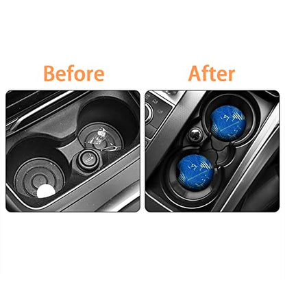Moly Magnolia 2 Pack 2.75 Inch Car Cup Holder Coasters, Style B - color: Style B
