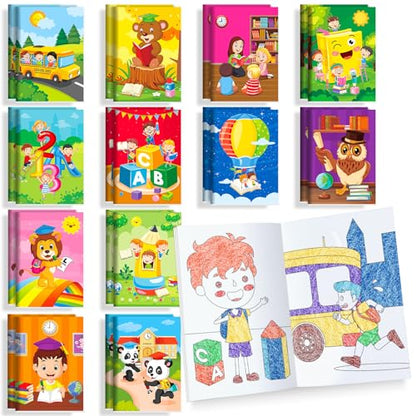 BenLouis 24 Pcs Kindergarten Mini Coloring Books for Kids Party Favors - style: Preschool