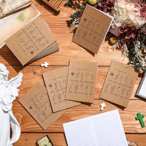 100 Pcs Christian Gifts Bulk Mini Christian Wildflower Notebook