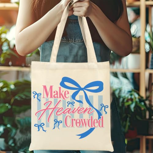 Faith Canvas Tote Bag, Christian Gifts for Women Mama Sister Inspirational Bible Verse Birthday Christmas - color: Christian Aesthetic 882