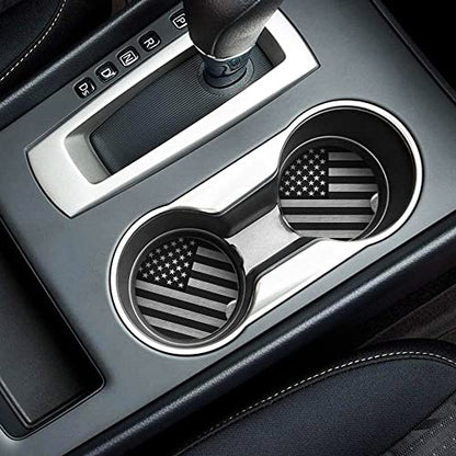 Britimes Grey Car Coasters for Drinks, 2 Pack Ceramic Stone 2.56" - color: American