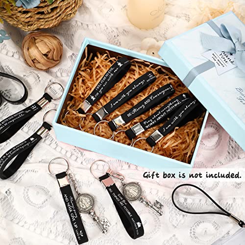 Sureio 36 Pcs Inspirational Christian Gift Silicone Keychain Bulk Religious Bible Verse Church Gift for Women Men Grandparent - color: Black