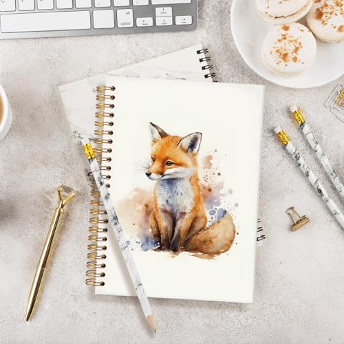 Fox Spiral Notebook,Fox Gifts,Cute Notebooks for Women Girls - color: Fox