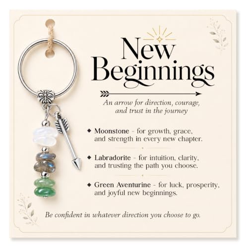 Crystal Keychain Gifts For Women, Friend, Coworker, Daughter, Mom, Faith - color: New Beginning