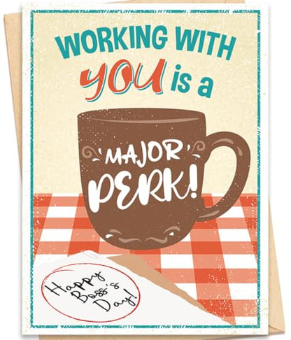 Funny Boss Day Card Gifts, Boss's Day Gifts for Women Men - color: BK-141