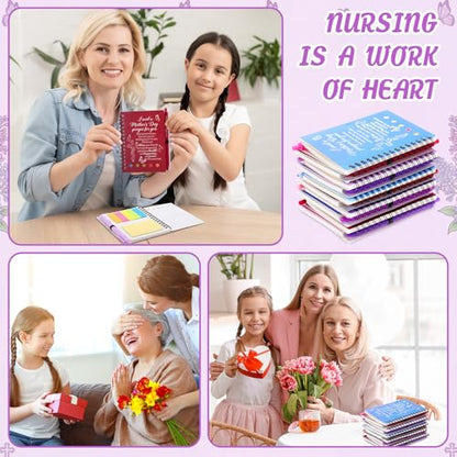 10 Sets Mother's Day Christian Gifts Bulk Bible Verse Spiral Notebooks with Sticky Note Religious Ballpoint Pens Prayer Journal Church Gifts for Mamas Mom Women Mother's Day
