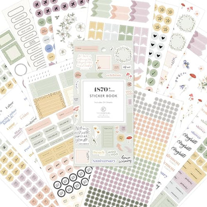 Blue Sky The Everygirl Sticker Book, 4.49"x9.06", Every Day & Every Month