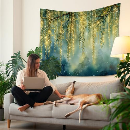 HUGANE Fantasy Willow Tree Tapestry Wall Decor 50x60 Inch - color: Colour-06