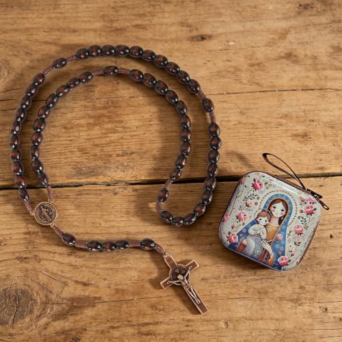 Catholic Rosary Beads, Rosarios Cross Pendant Decorative Prayer Box - color: Style-1