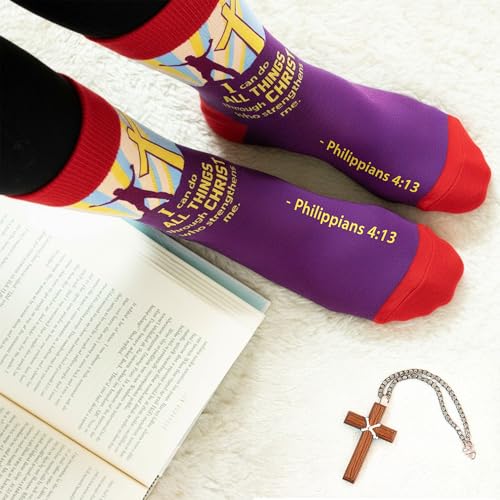Christian Gifts for Women - Faith-Themed Socks, Perfect Pastor Appreciation Gifts, Unique Catholic gifts for Women, Ideal Religious Stocking Stuffers, Warm, Soft, and Inspirational