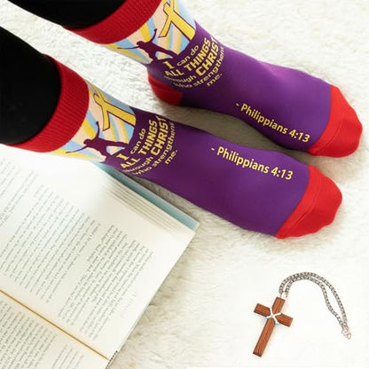 Christian Gifts for Women - Faith-Themed Socks, Perfect Pastor Appreciation Gifts, Unique Catholic gifts for Women, Ideal Religious Stocking Stuffers, Warm, Soft, and Inspirational