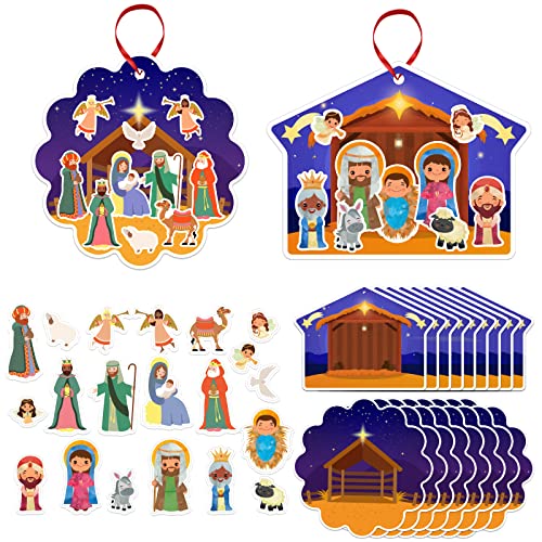 FaCraft Nativity Sticker for Kids - 24pcs Christian Christmas Crafts Kits - color: A-24PCS