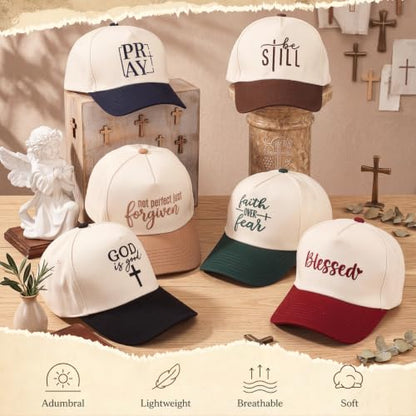 6/12 Pack Christian Hats Bulk for Men Women - style: Style 5