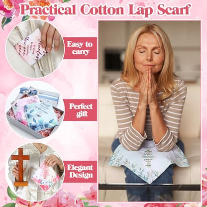 HunnmingRe Christian Handkerchief for Women Inspirational Gifts Bulk Inspirational Religious Bible Verse Handkerchief - style: Inspiring Cross
