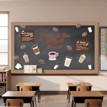Gueevin 41 Pcs Christian Jesus Coffee Bulletin Board Set Cafe Cutouts