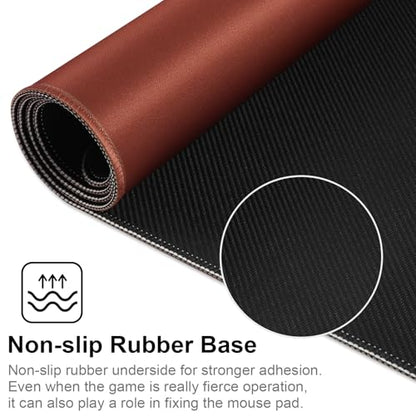 XXL Gaming Mouse Pad 35.4x15.7 Professional Large Mouse Pad & Computer Game Mouse Mat-90x40 Brown - color: Brown, size: 35.4L x 15.7W inches
