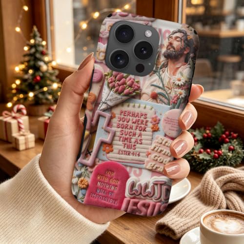Compatible with iPhone 16 Pro Max Case,Wireless Charging Compatible,Patented 2‑in‑1 Dual‑Layer Protection, Hot Transfer Print Hard Shell Cover - Bible Verse Aesthetics - color: Bible verse aesthetics, size: iPhone 16 Pro Max