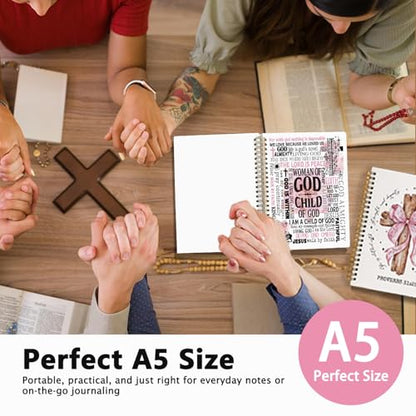 Pink Christian Notebook, Child of God Christian Journal for Women - color: God