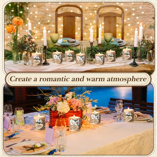Mtlee 20 Sets Baptism Candle Favors for Guests, White, Thank You - color: White, style: Thank You
