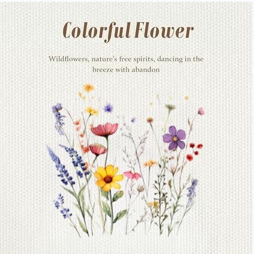 Canvas Tote Bag with Zipper Handles for Women Bridesmaid Birthday Wedding Mother Ladies Shopping Gift Bags - color: Flower-9
