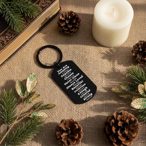 Bible Keyachain Christian Gifts for Women Cross Keychain Religious Gifts Bible Gift Faith Gift for Men - color: You're Amazing