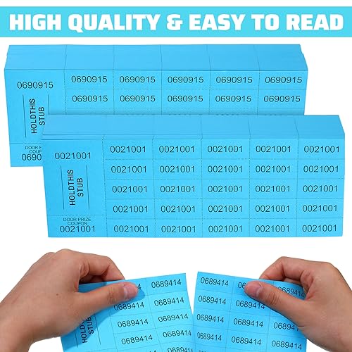 Kosiz 2000 Sheets Raffle Ticket 25 Bid Chinese Auction Tickets, Lake Blue - color: Lake Blue