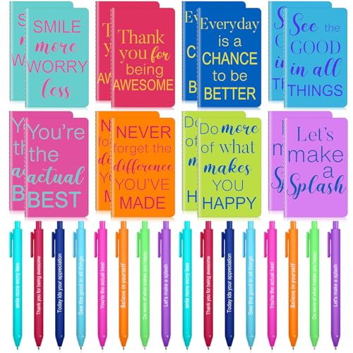 Funrous 32 Pcs Mini Notebooks with Pens Adults Party Favors, Stylish - style: Stylish