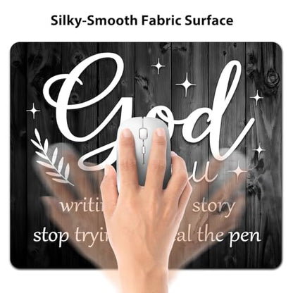 God is Still Writing Your Story Mouse Pad, Christian Bible Verse Desk Mat - color: Custom Designs Art 010