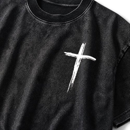 Christian Deadlift Shirts for Men Women Oversized Acid Washed Graphic Tees Jesus Faith GymTee - color: Army Green, size: 3X-Large