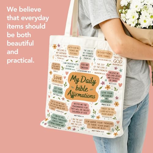 Christian Gifts For Women, Bible Verse Canvas Tote Bag
