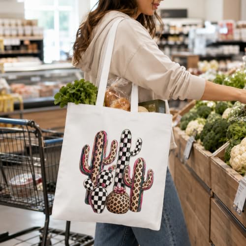 Western Cowgirl Canvas Tote Bag Cowgirl Gifts - color: Western Cowboy Theme 12