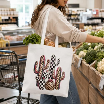 Western Cowgirl Canvas Tote Bag Cowgirl Gifts - color: Western Cowboy Theme 12