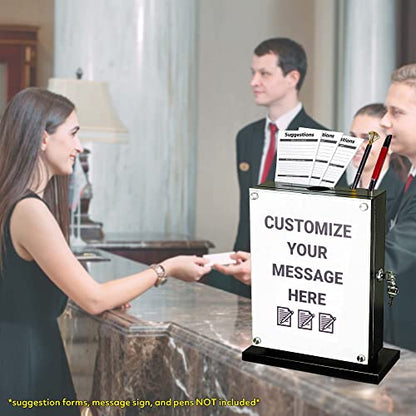 POCHAR Metal Large Suggestion Box With Slot and Lock, Safe Lock Tip Jar - color: Black