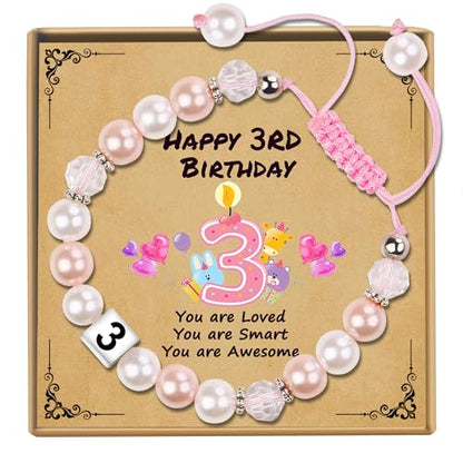 Sereney Birthday Gifts for Girls, 1-16 Year Old Girl Birthday Bracelet Gift - style: 3rd Bday