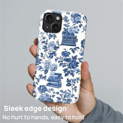 Magnetic Case for iPhone 14 Plus, Compatible with Magsafe PC Hard Shell & Silicone Inner Bumper Anti-Scratch Full-Body Cover Shockproof Slim Design Bookish Flower Rose Book Lover - color: Bookish Flower Rose Book Lover, size: iPhone 14 Plus