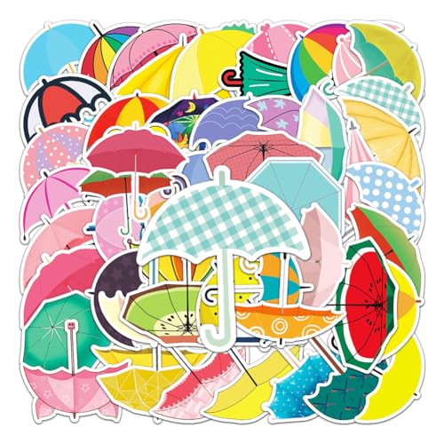 Umbrella Stickers |50Pcs Umbrella Waterproof Vinyl Decals - color: Umbrella