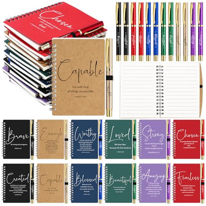 Kosiz 48 Pcs Christian Notebooks Bulk Christian Gifts for Men Women