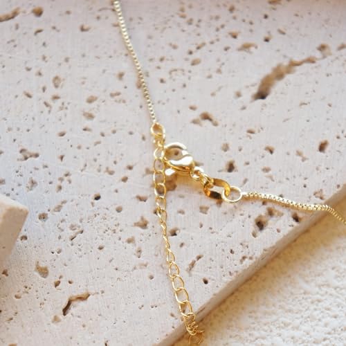 Gold Cross Necklace for Women, 14K Gold Plated - style: 6 prism-cut zircons