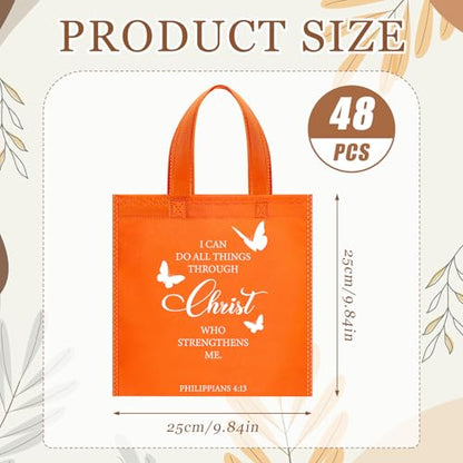 Sweetude 48 Pcs Christian Gift Bags Bulk, Bible Verse Gift Bags for Women - color: Colourful, style: Bible