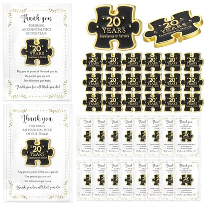 20 Set Year of Service Pin Employee Appreciation Gifts Bulk - style: 20 Year