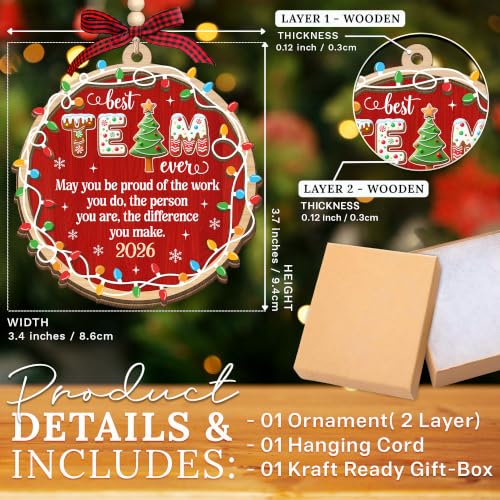HEXMOZ Christmas Team Gifts for Coworkers, Employees 2026 - Best Team Ever - color: Team 1